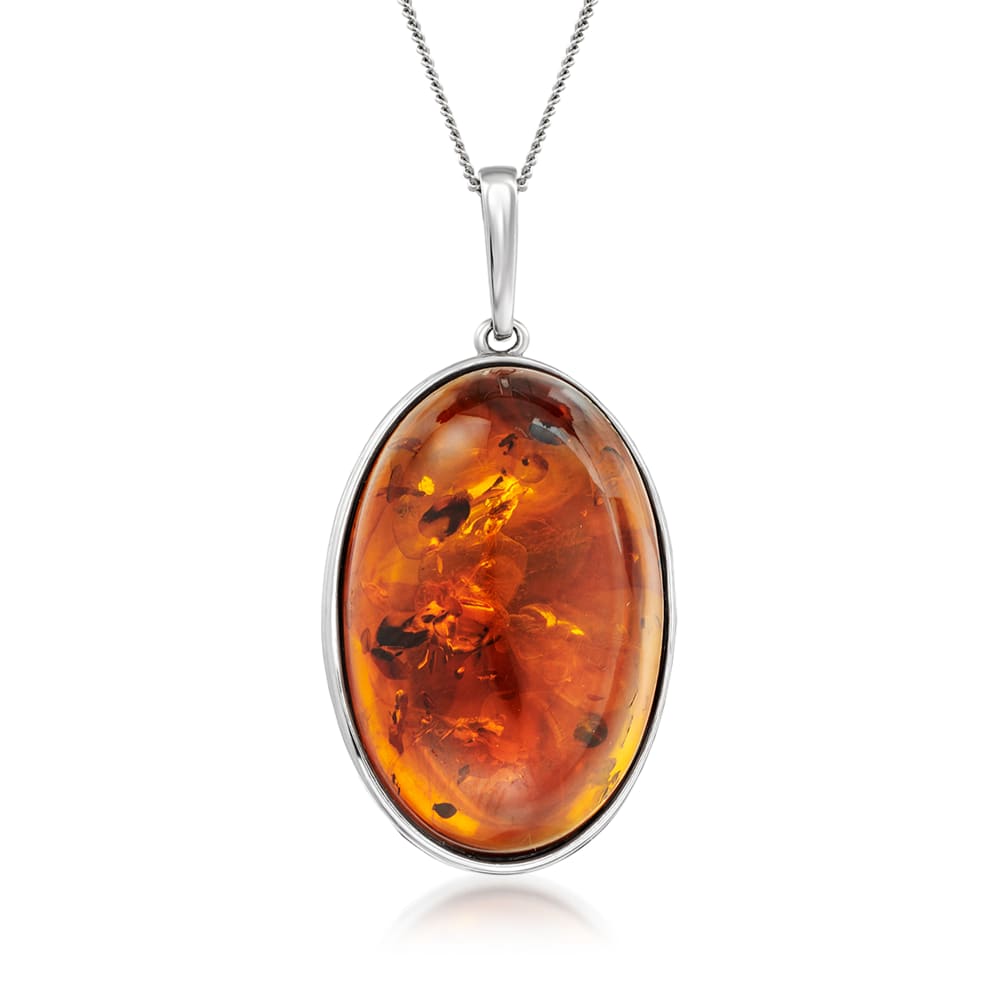 Awesome Vintage Baltic Amber Pendant / Necklace 14K Gold - Ruby Lane