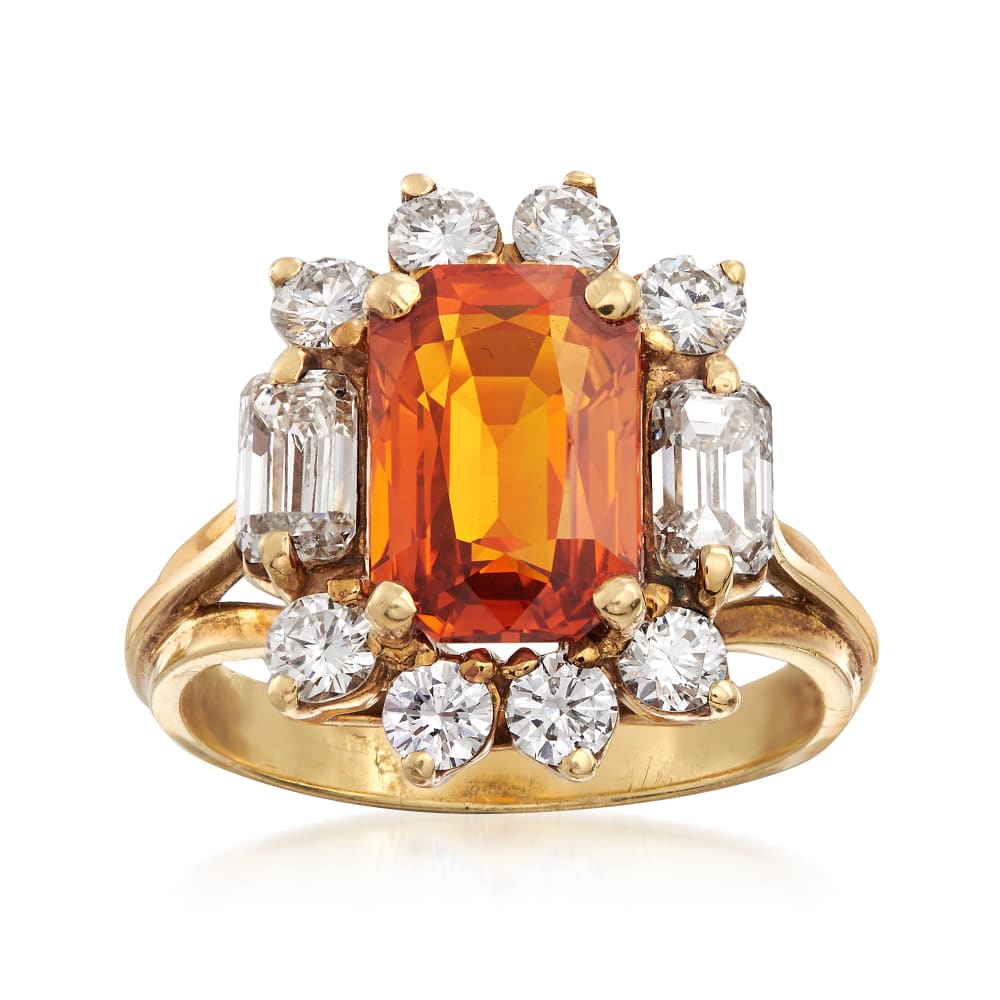 Orange hotsell sapphire jewelry