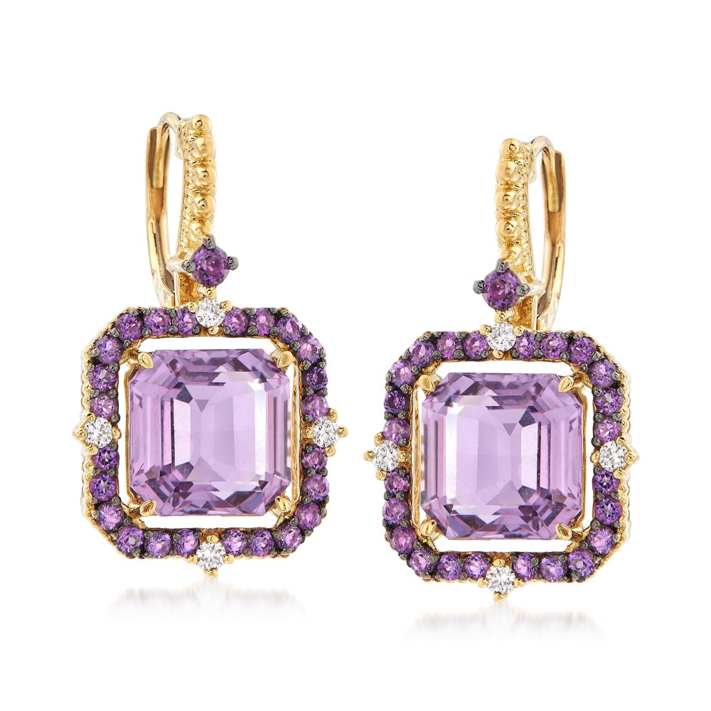 Judith ripka shop amethyst earrings