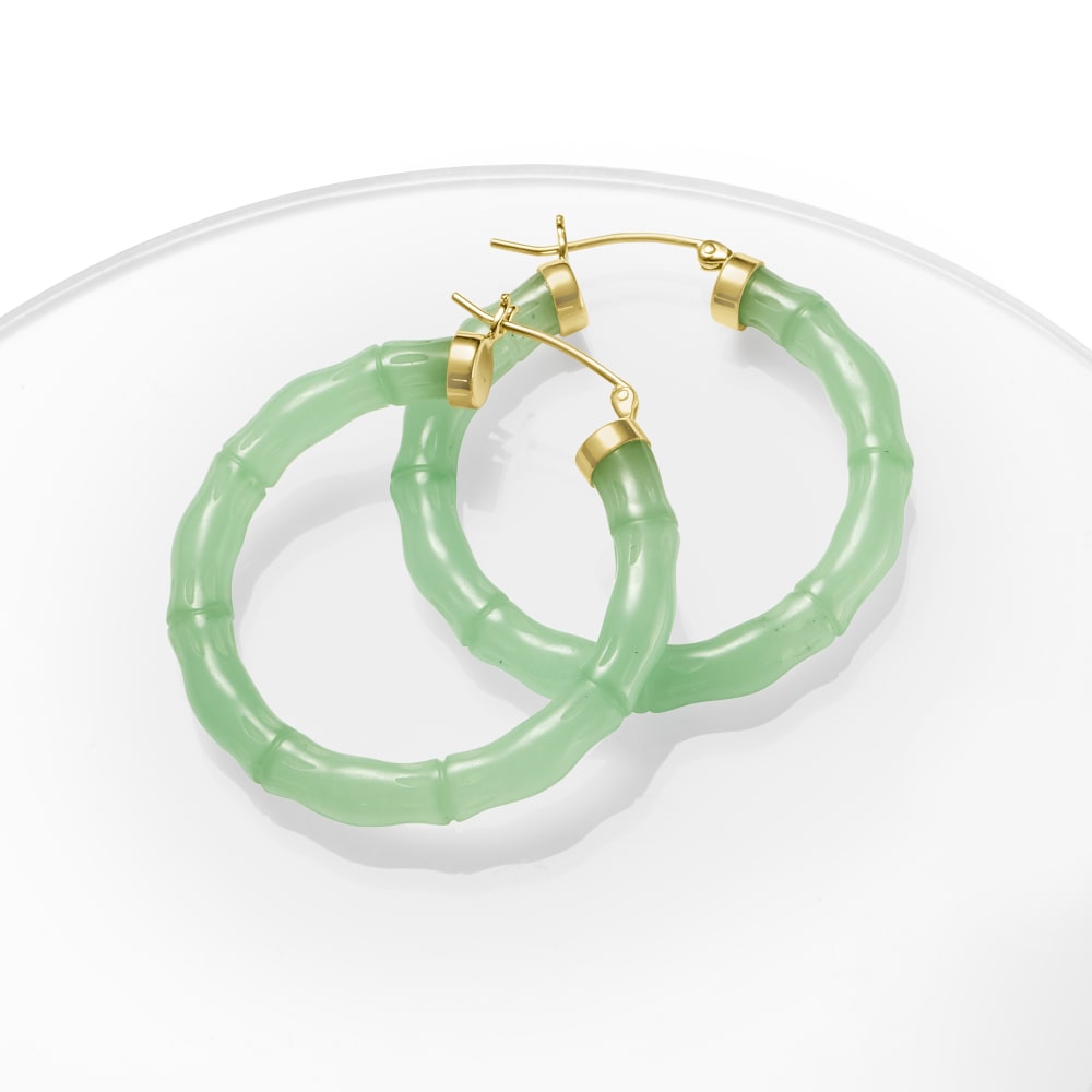 Jade bamboo clearance earrings