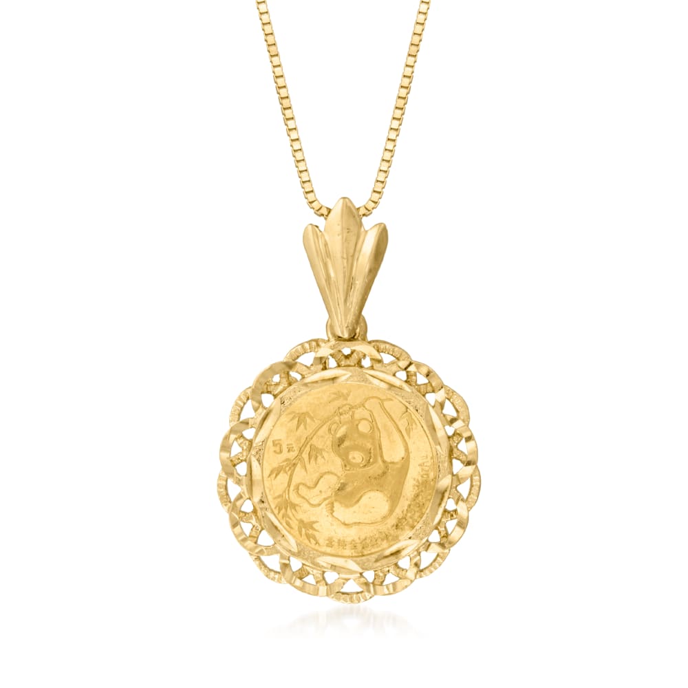 14K 1/4 oz 1987 Chinese Gold Panda Coin Yellow Gold Charm/Pendant |  Property Room
