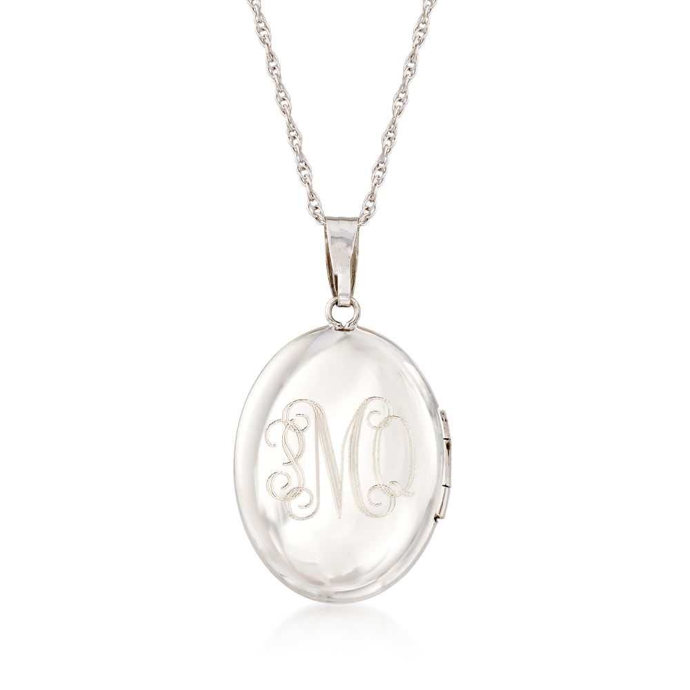 White gold photo sale locket