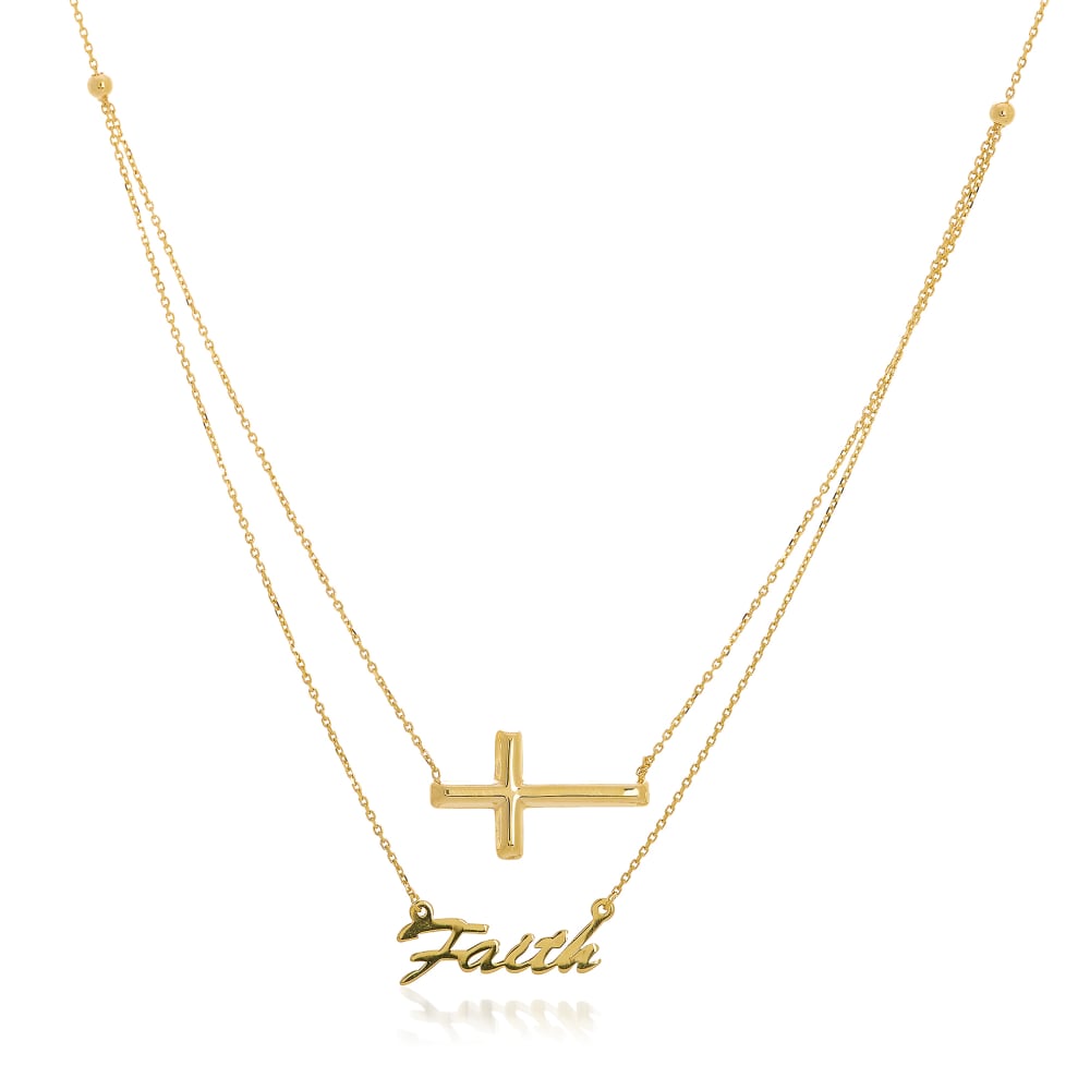 East to outlet west cross necklace