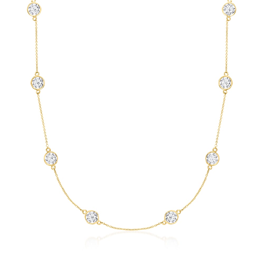 Ross simons clearance diamond station necklace