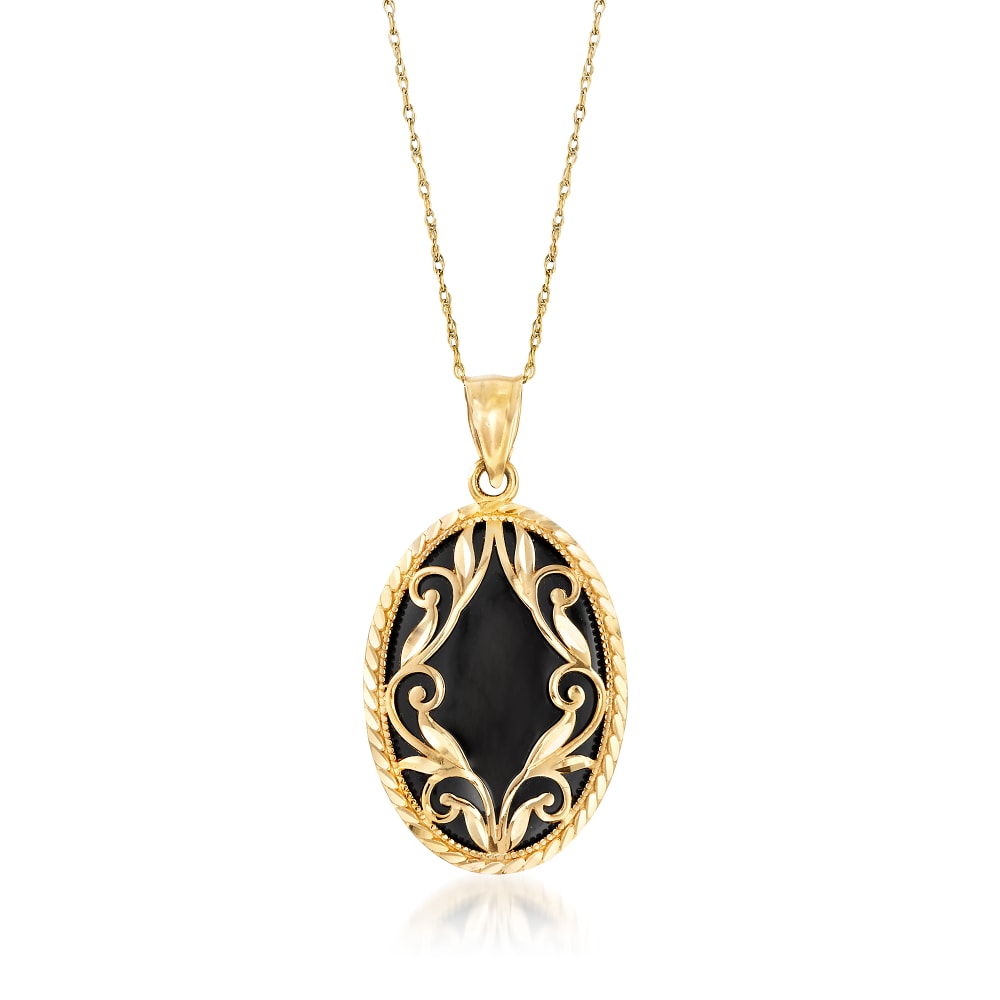 Black Onyx 14K Gold-Filled Necklace | Eleven Love