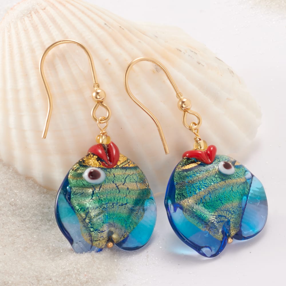 Fish drop earrings online