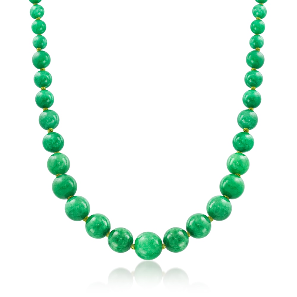 Nephrite Jade Beads Necklace | Natural Nephrite Jade | ClassicJade