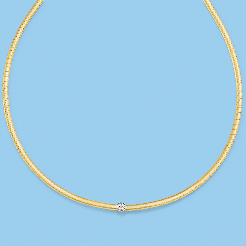 14k Gold Reversible Omega 14k-Necklace – ReturnStyle