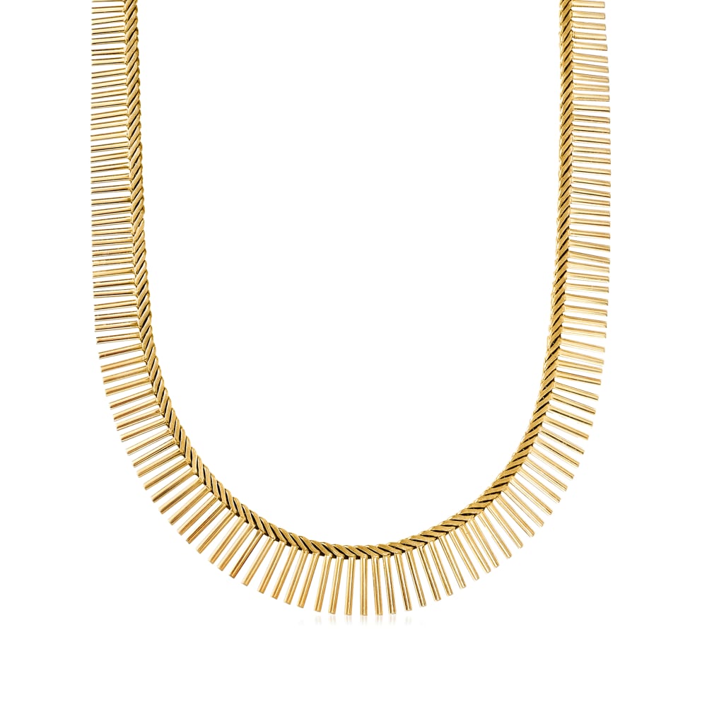 14k Yellow Gold Modern Panther Cleopatra Necklace 18in 81-3361CR