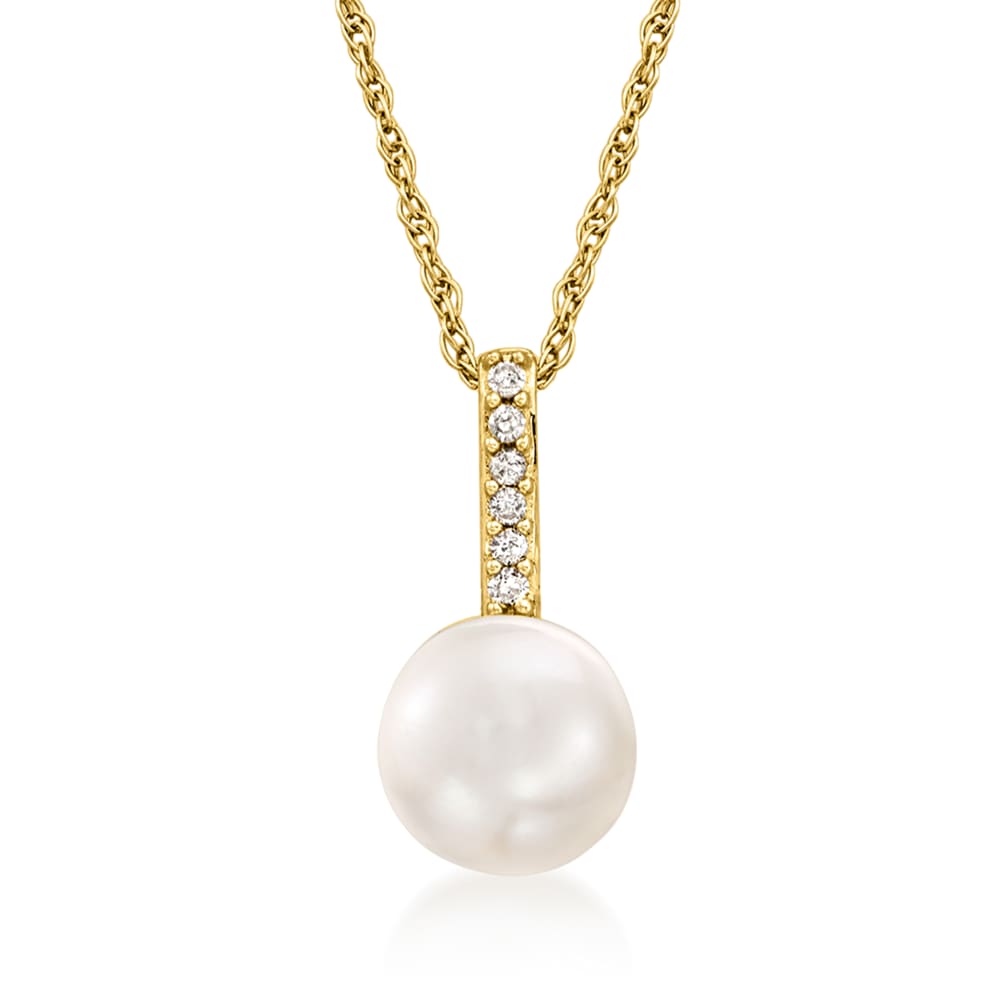 Ross-Simons 6-12.5mm Cultured Pearl 3-Strand Necklace With 14kt Yellow Gold