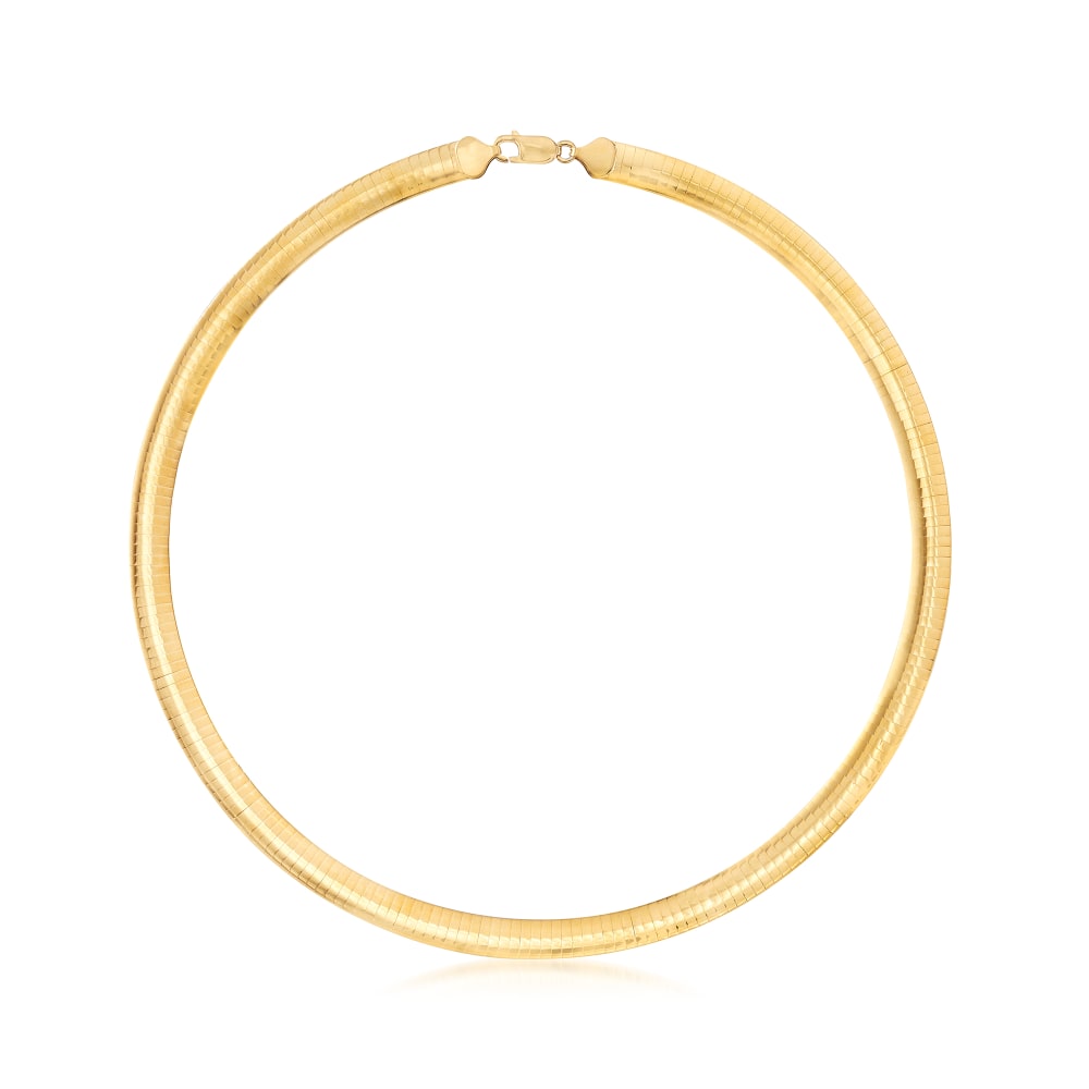 14k italian gold omega necklace clearance