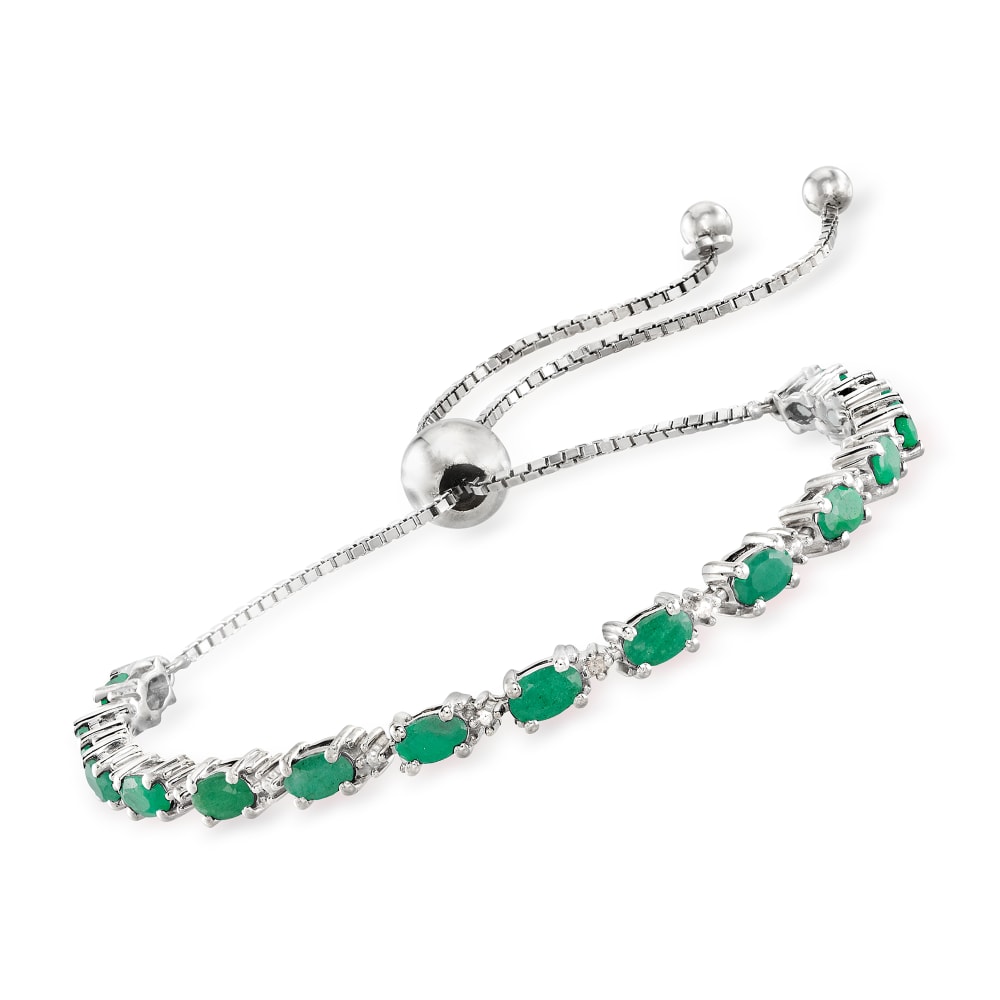 Macy's Emerald Tennis Bracelet (17 ct. t.w.) in Sterling Silver(Also  Available in Sapphire) - Macy's
