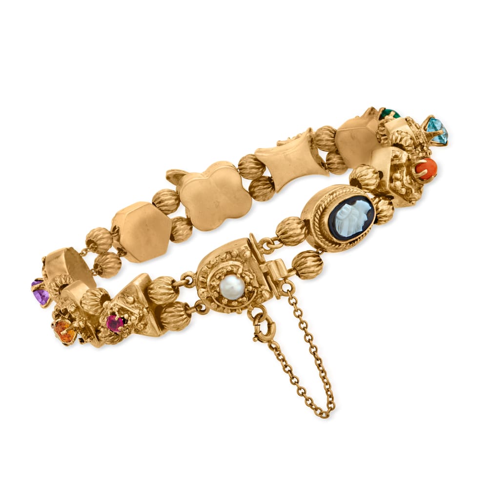 Shashi BOX CHAIN SLIDE BRACELET - Rokassprādze - gold-coloured/zelta krāsā  