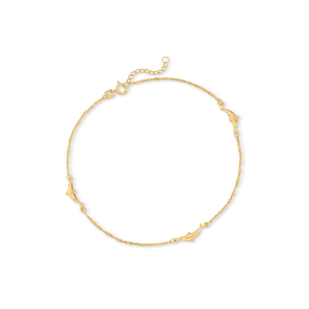 Gold deals dolphin anklet