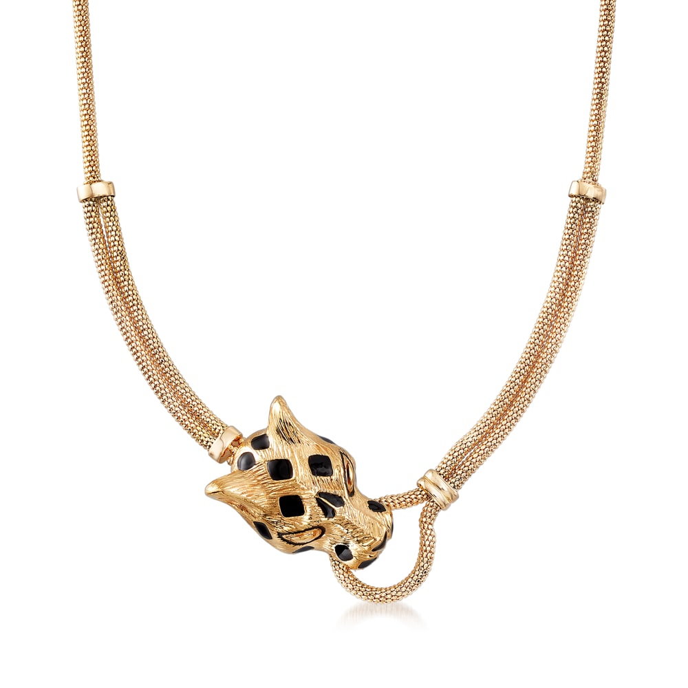 Gold sales panther necklace