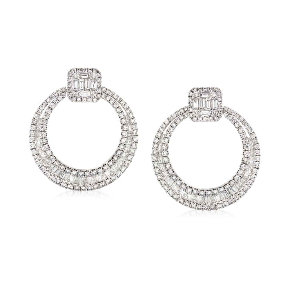 Diamond door shop knocker earrings
