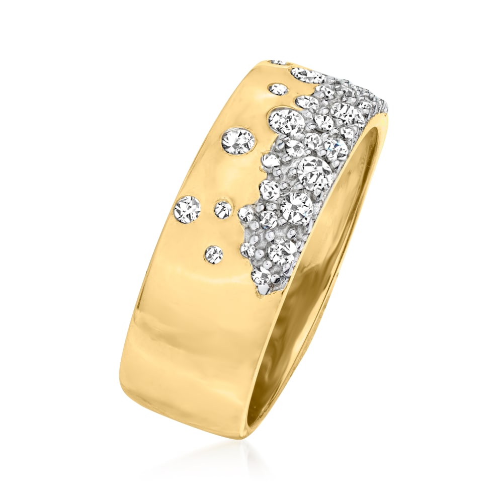 50 ct. t.w. Scattered-Diamond Ring in 18kt Gold Over Sterling 