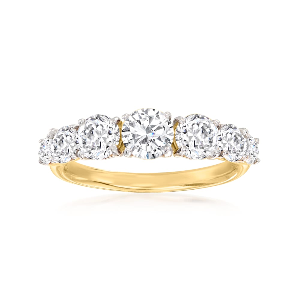 2.00 ct. t.w. Diamond Graduated Seven-Stone Ring in 14kt Yellow Gold ...