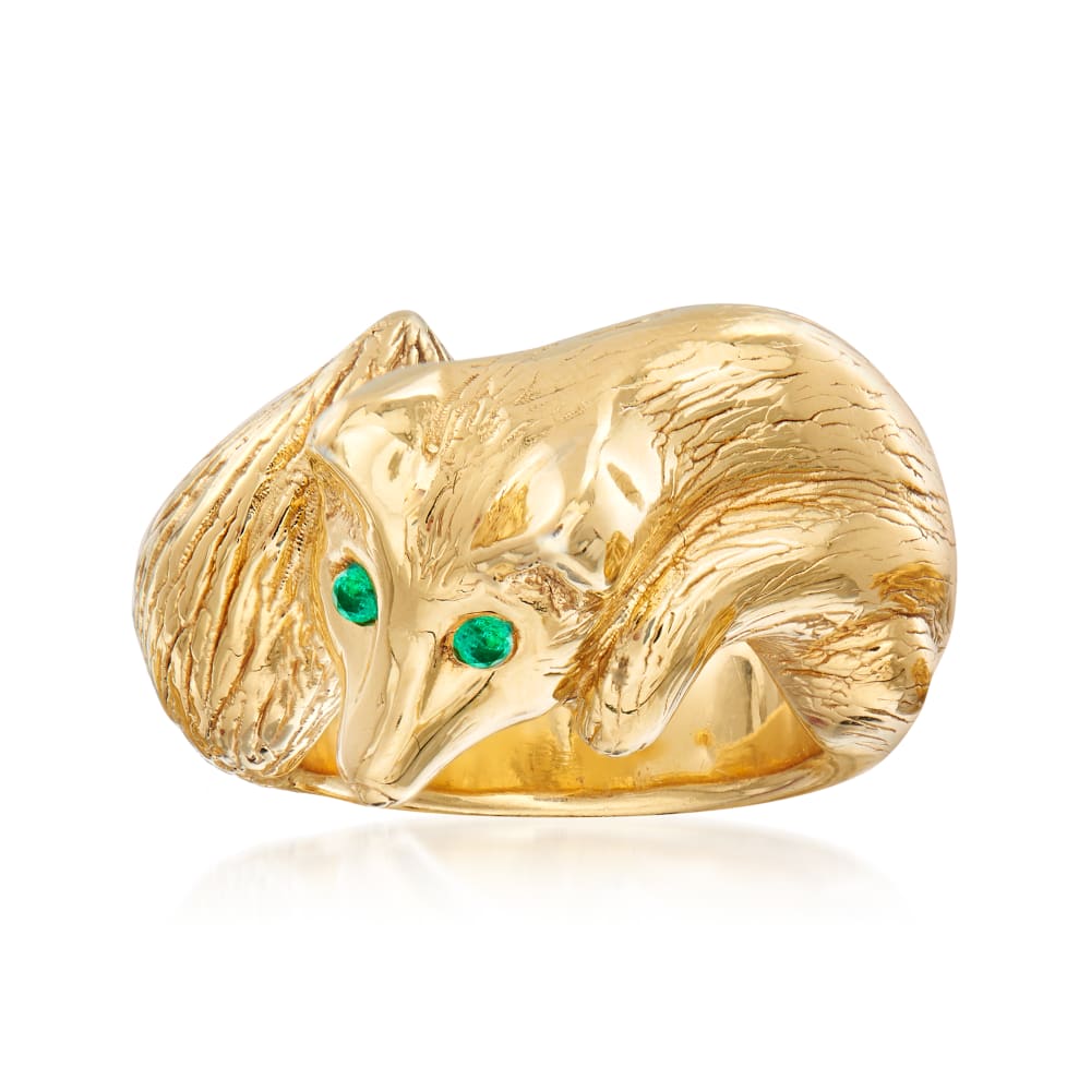Gold cheap fox ring