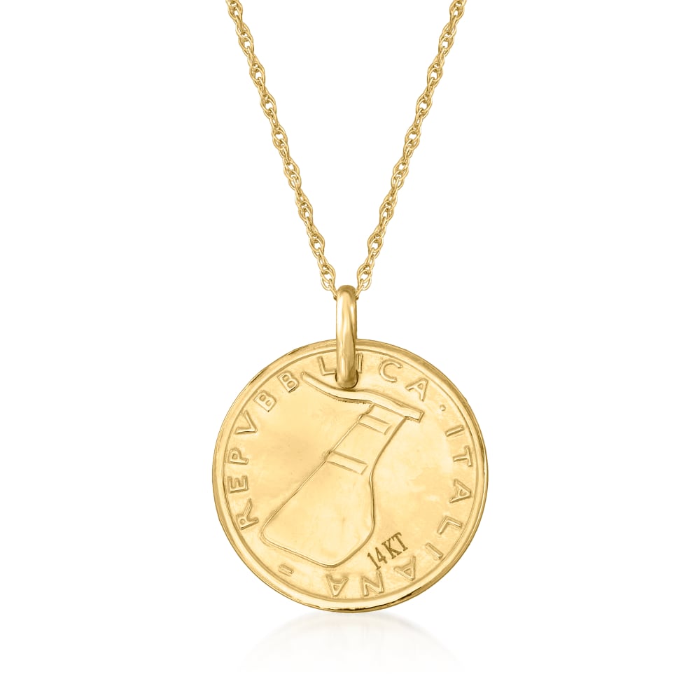 MorningSave: Savvy Cie 18K Gold over Sterling Silver Replica Italian Coin  Cluster Necklace