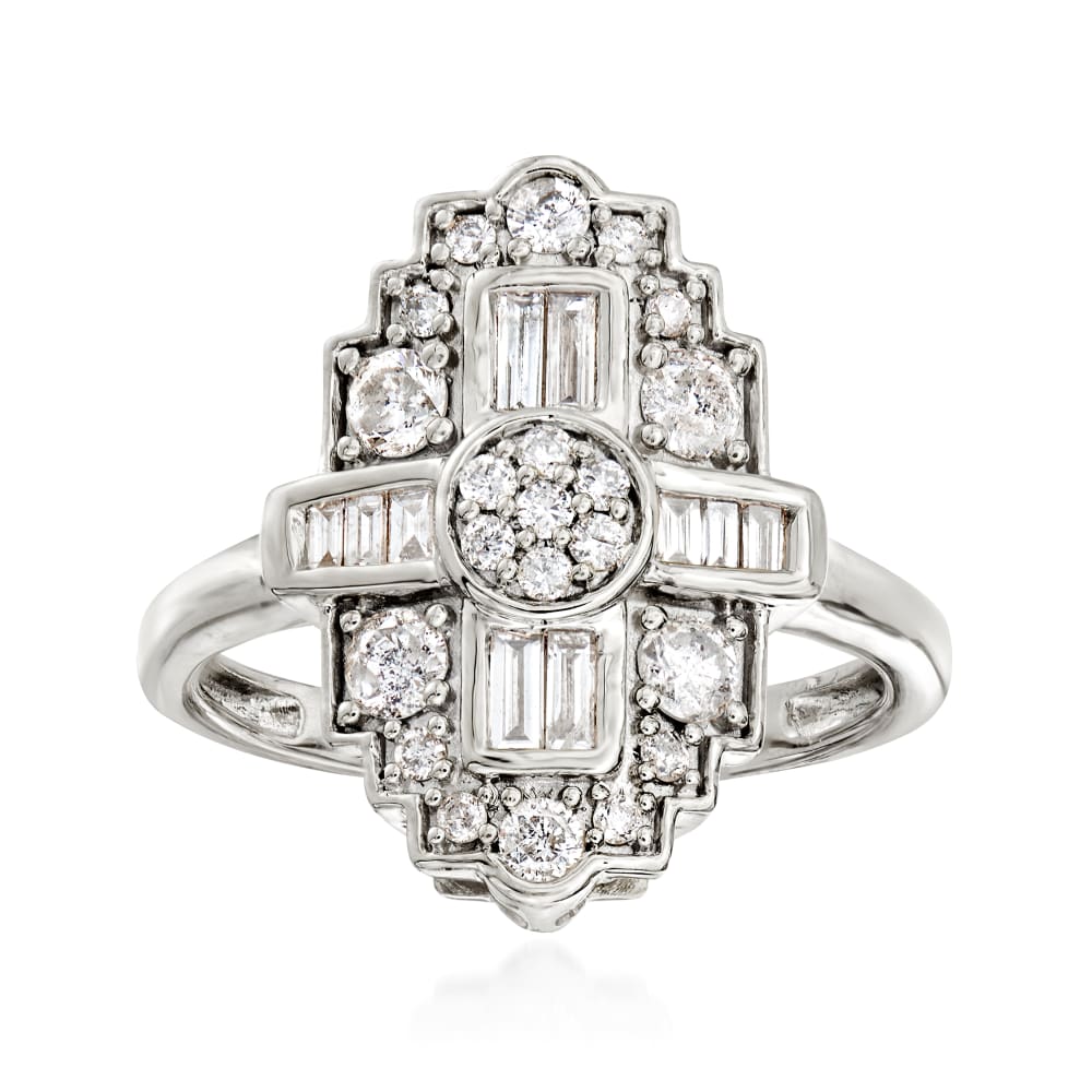 75 ct. t.w. Diamond Ring in Sterling Silver Ross Simons