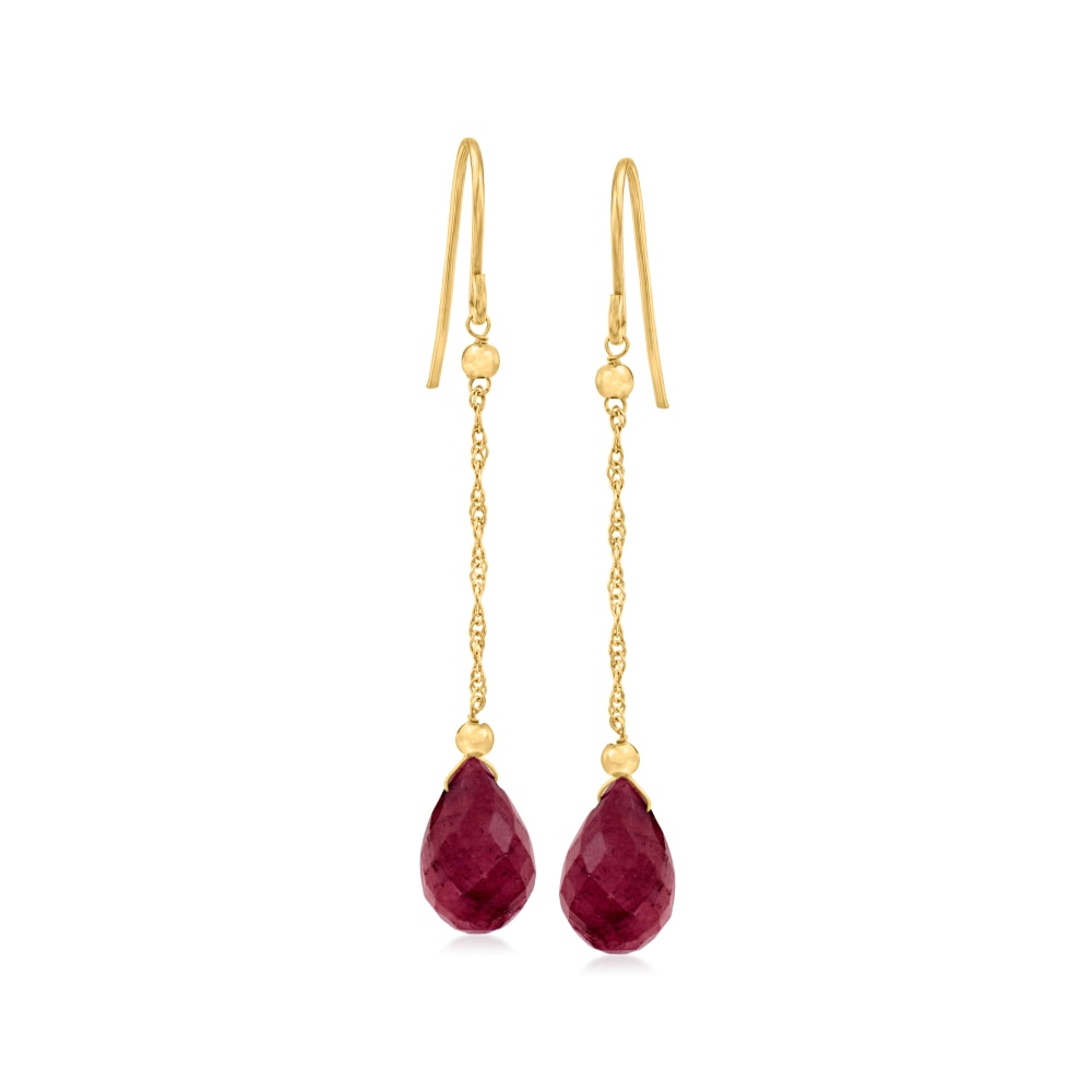 Ruby teardrop earrings on sale