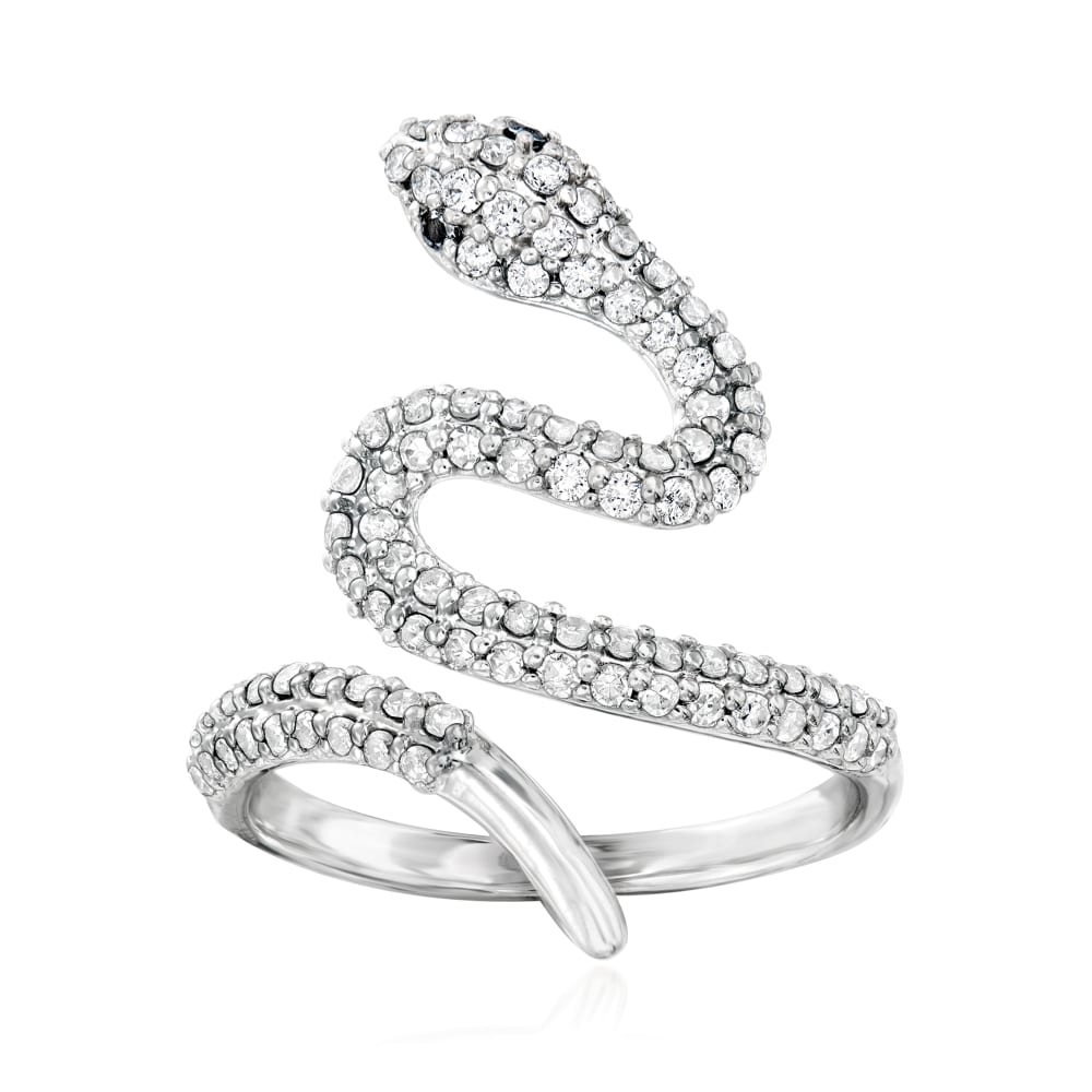 Sterling Silver Snake Puzzle Ring - 4-Band Gimmal Wedding Ring - Size 9