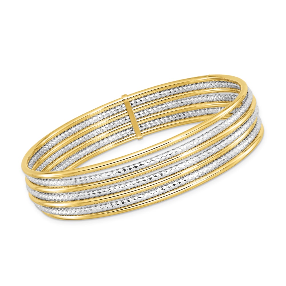 Two tone bangle hot sale bracelet