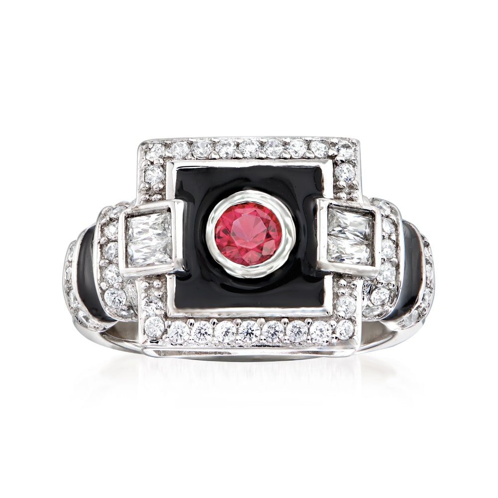 Cz art top deco rings