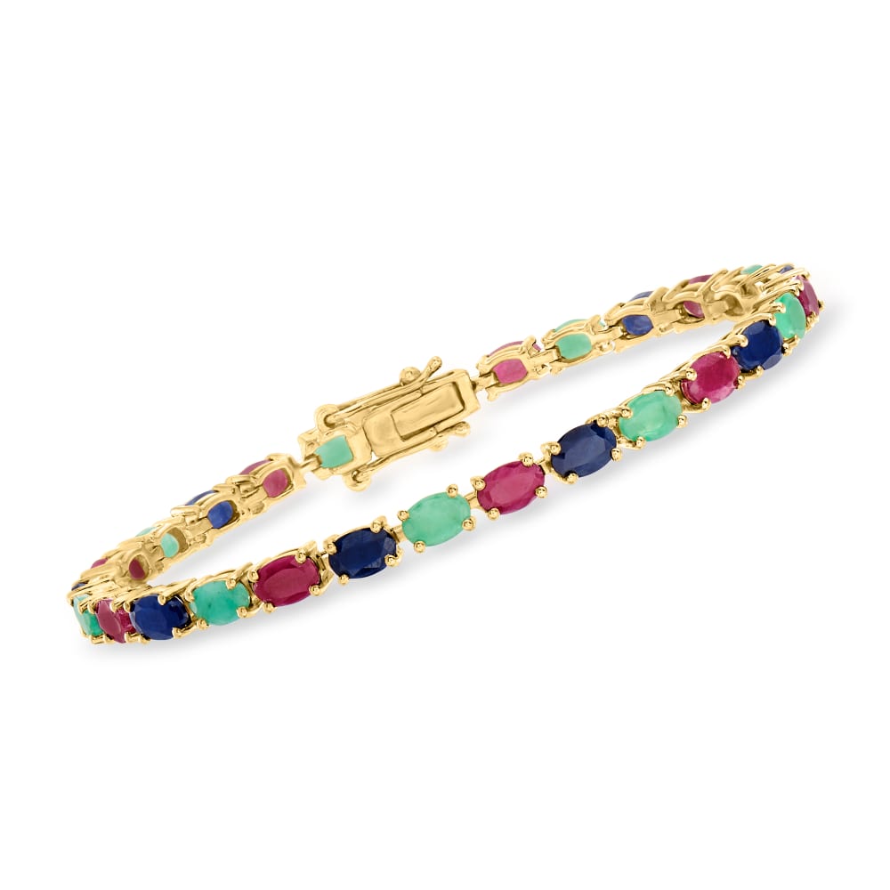 Sapphire and emerald hotsell bracelet