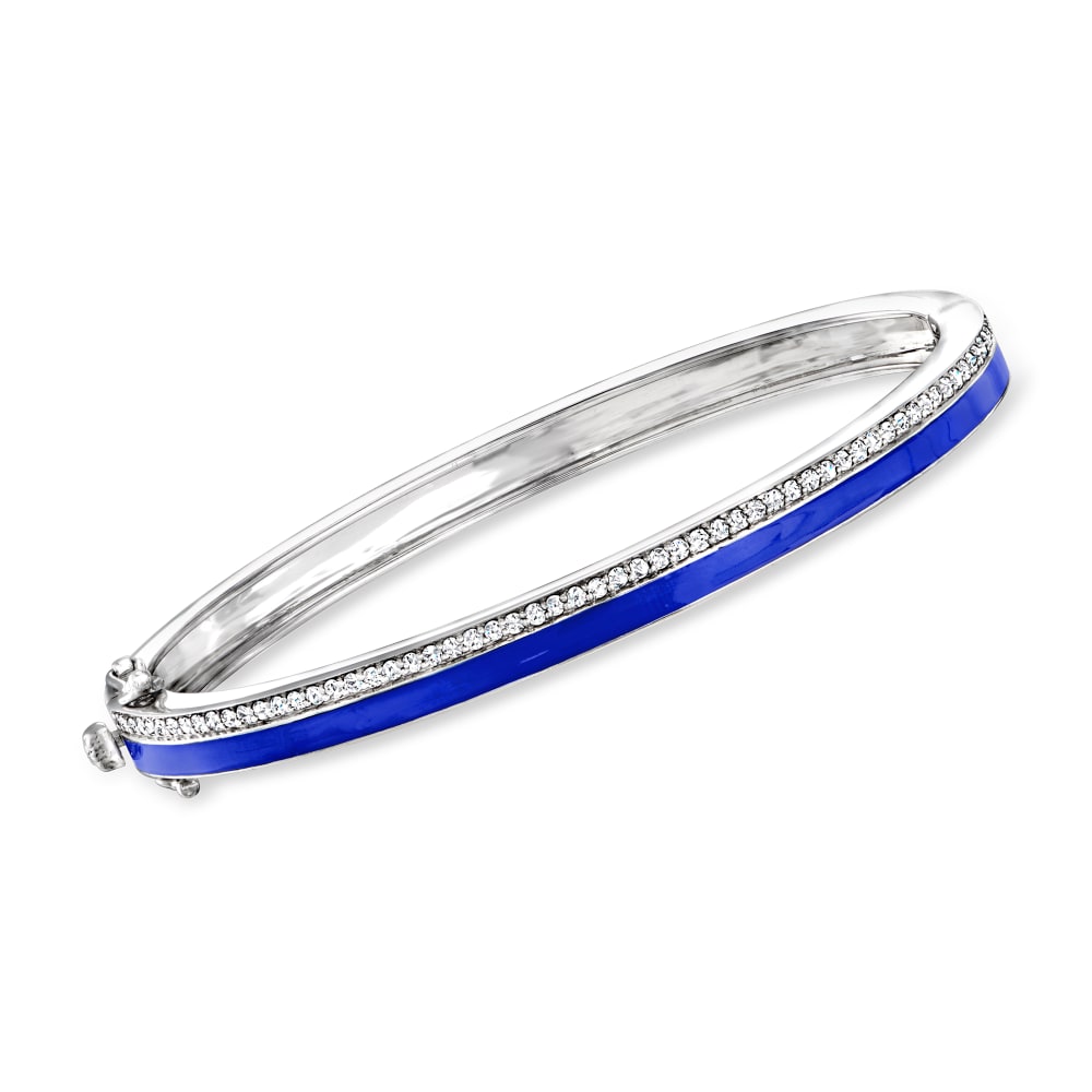 Stylish Blue Sapphire Diamond Bangle | Mangatrai Pearls & Jewellers