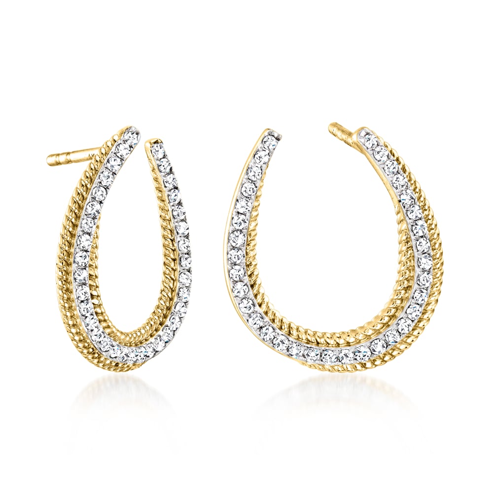 限定50％オフ Ross-Simons 14kt Yellow Gold Round Hoop Earrings