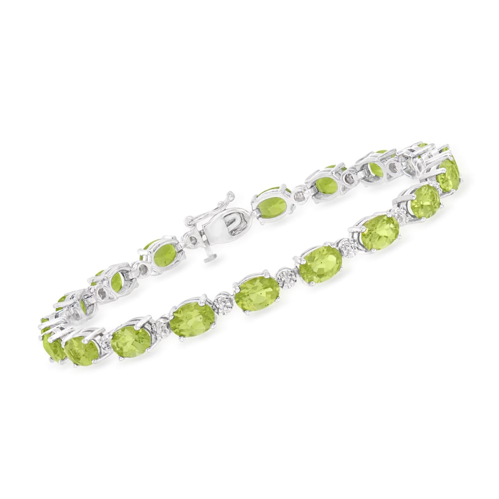 Peridot top diamond bracelet