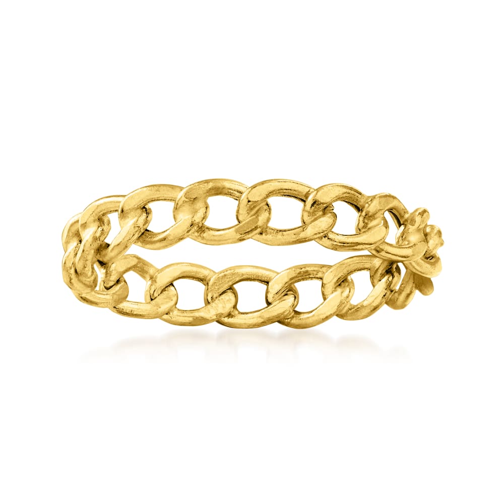 Ross-Simons 14kt Yellow Gold Chain-Link Ring-