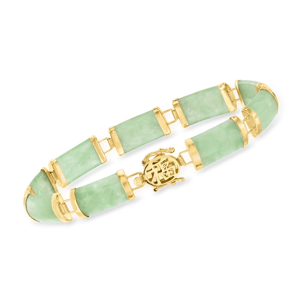 Jade and gold bangle bracelet on sale