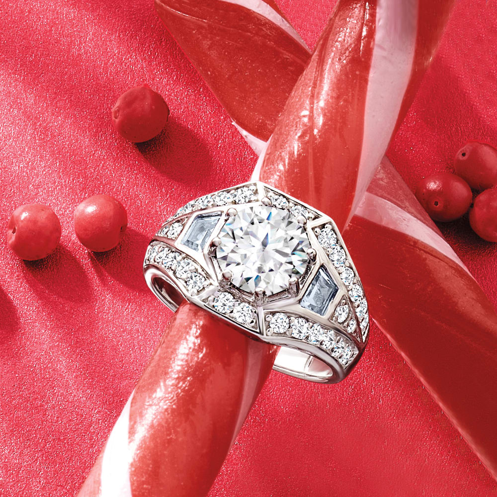 Exquisite Cartier 36.09 CTW Aquamarine Diamond Platinum Retro Cocktail Ring  | Wilson's Estate Jewelry
