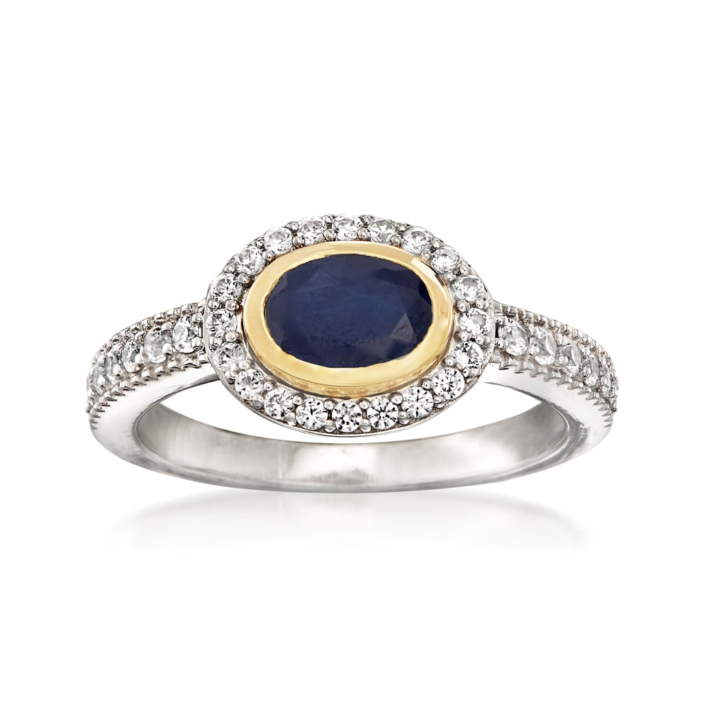 Sapphire and sales zircon ring