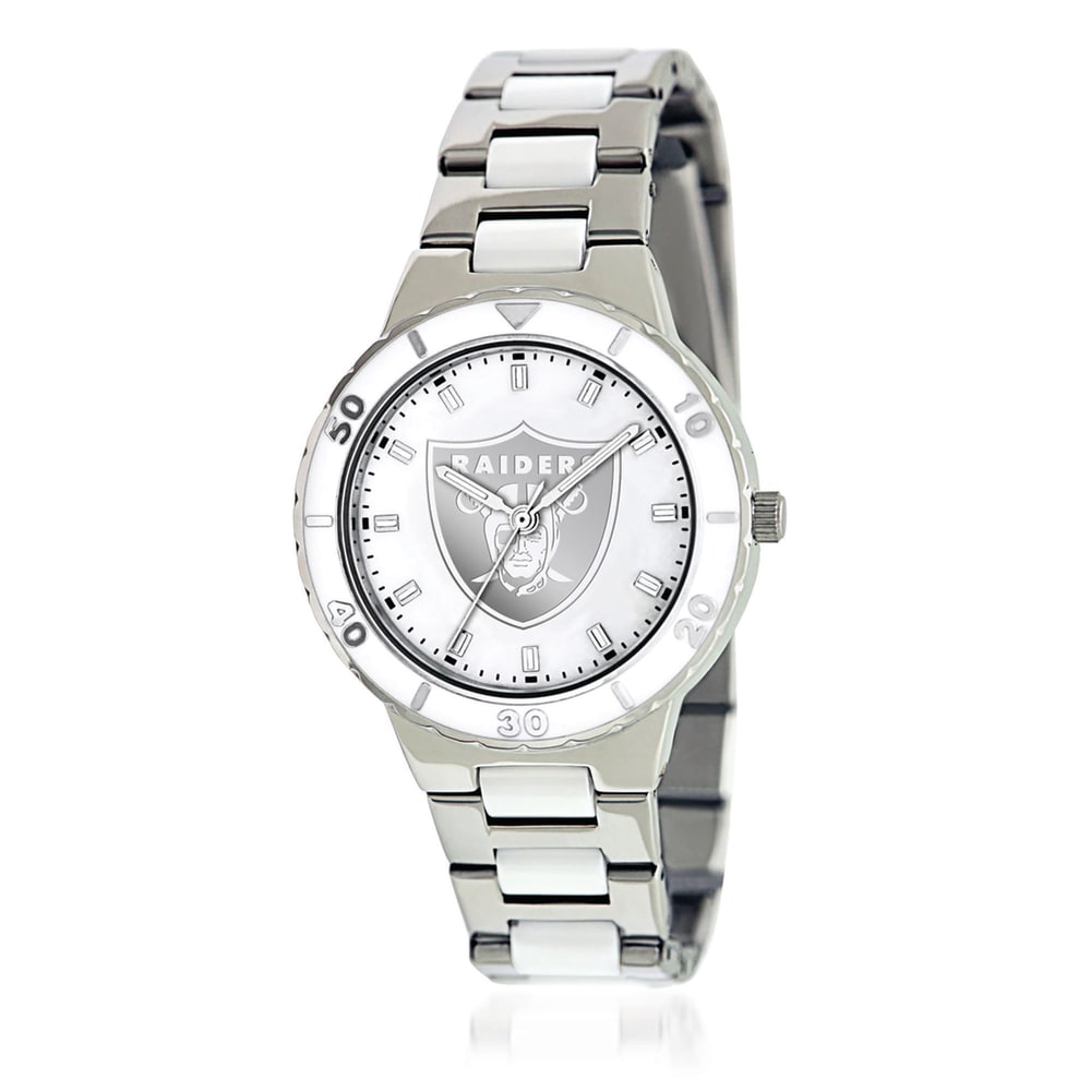 Oakland Raiders Women's Charm Watch Mother Of Pearl