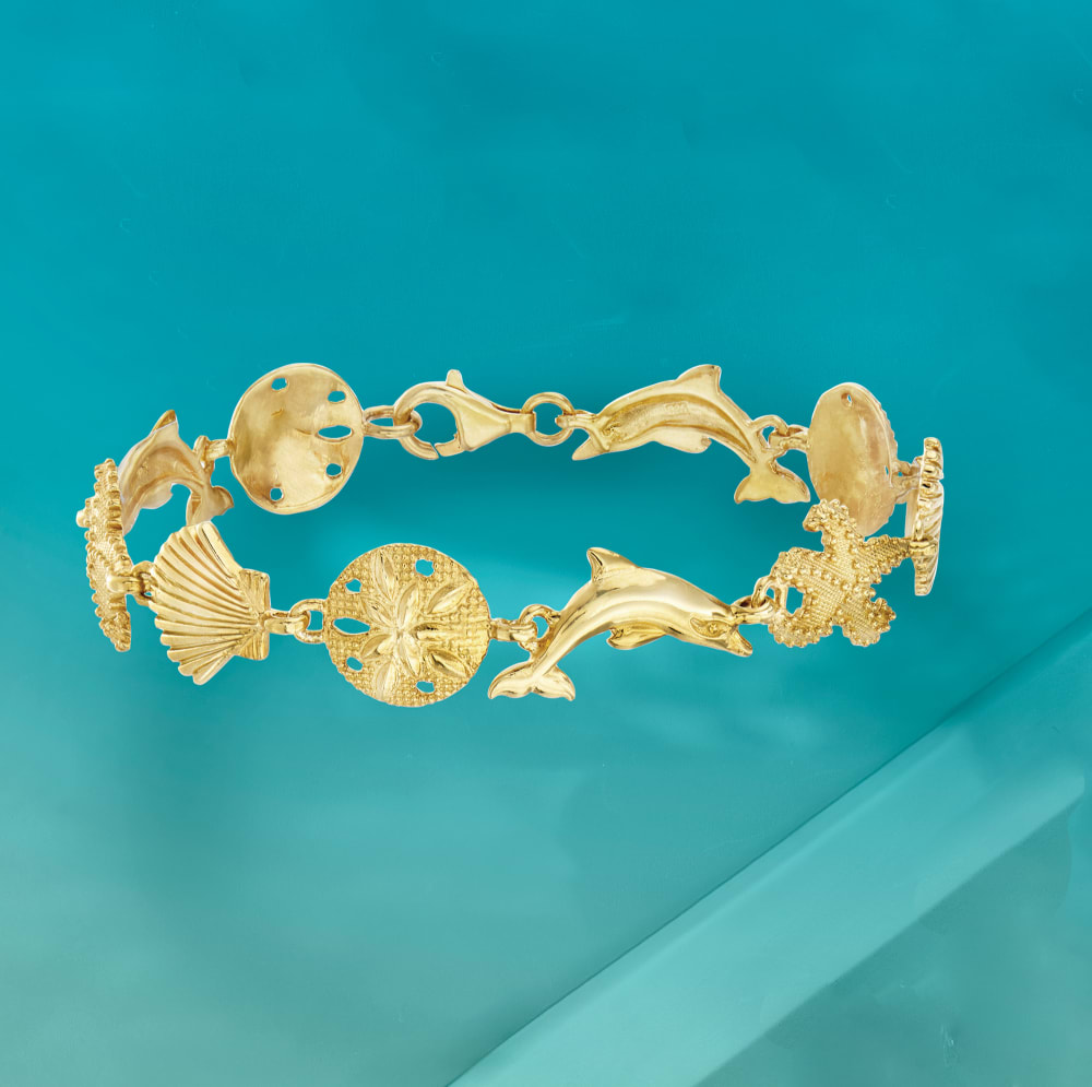 Gold sea clearance life bracelet