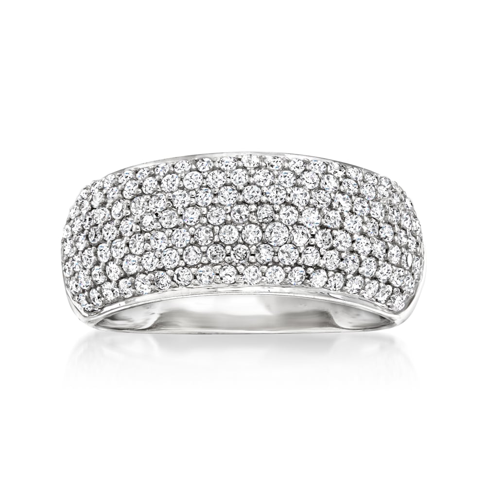 1.00 ct. t.w. Pave Diamond Ring in 14kt White Gold | Ross-Simons