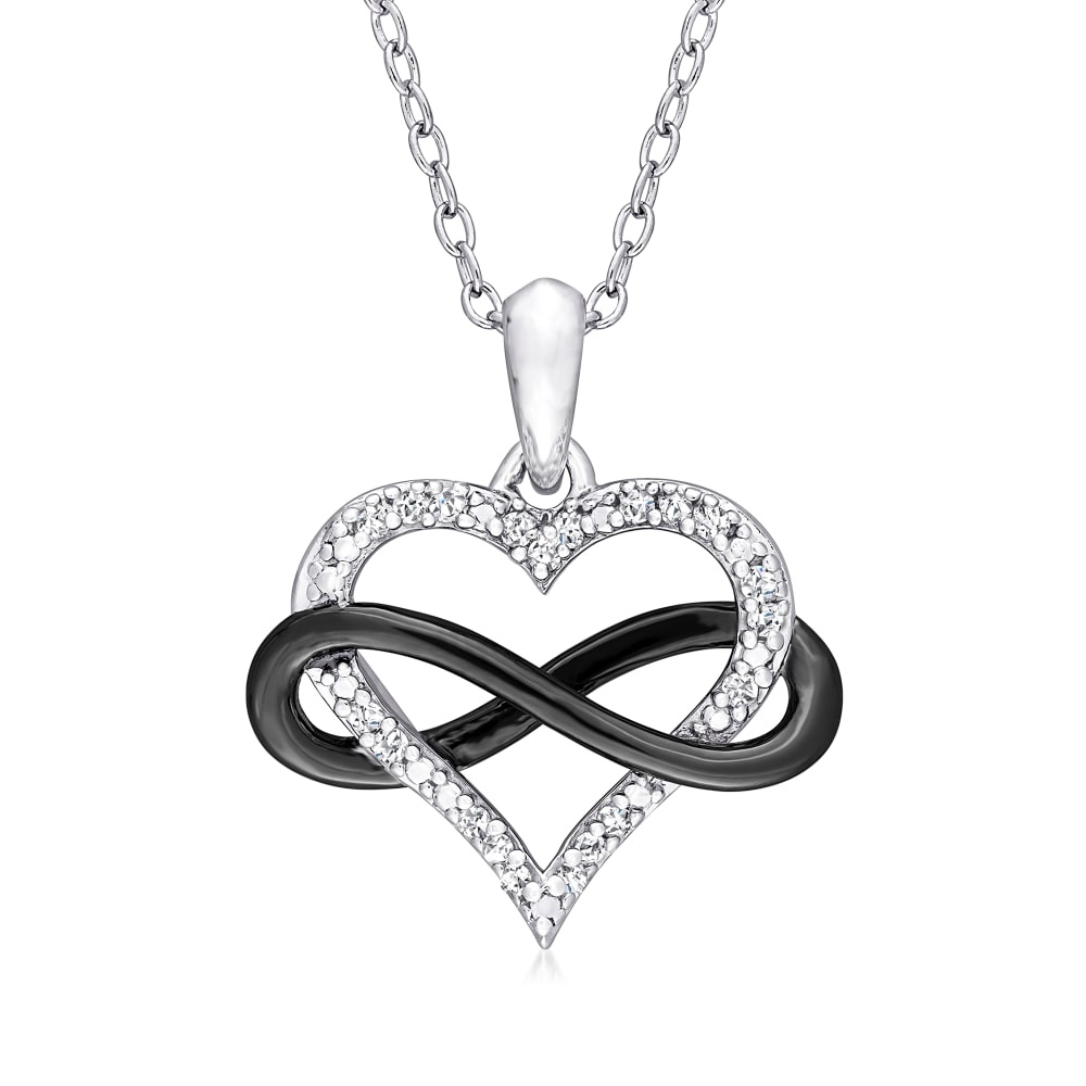 Infinity symbol diamond outlet necklace