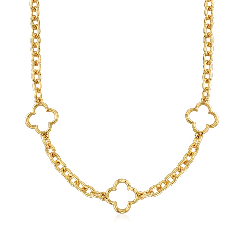 Ross-Simons Italian Four-leaf Clover Necklace