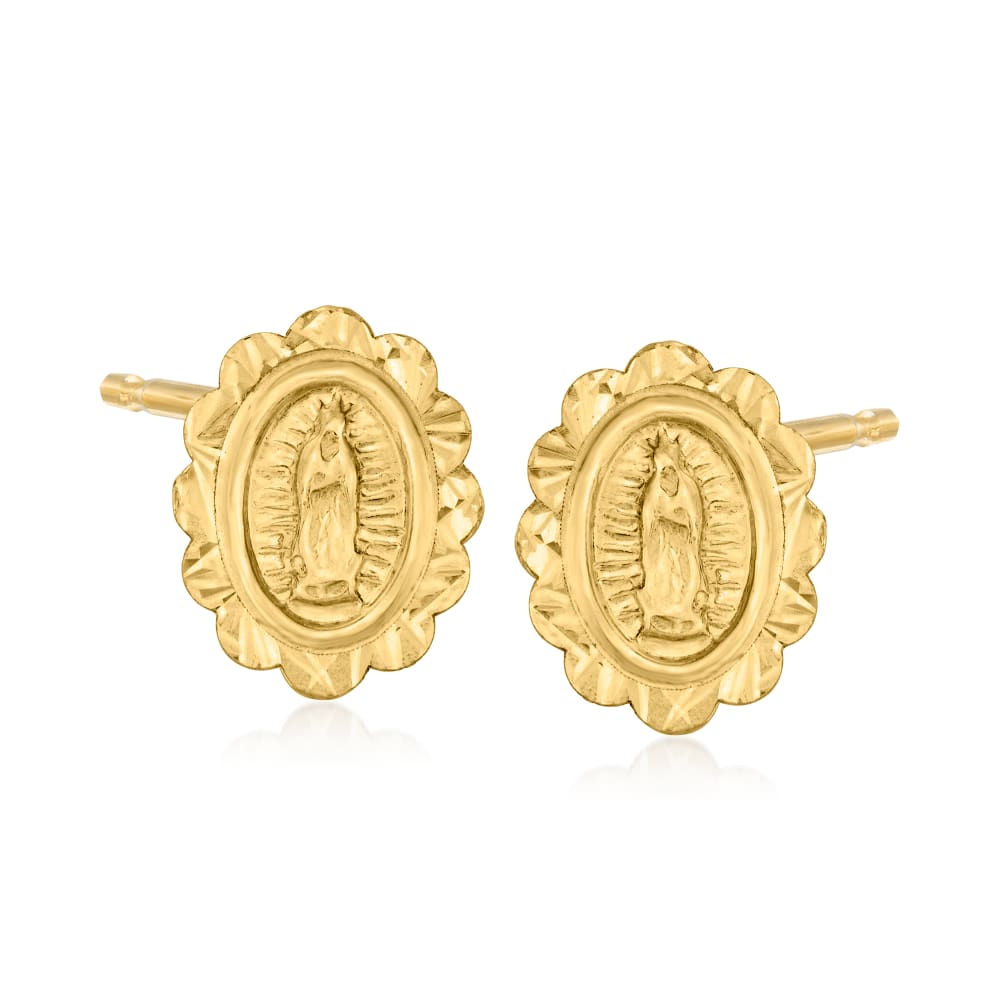 Gold virgin shop mary earrings