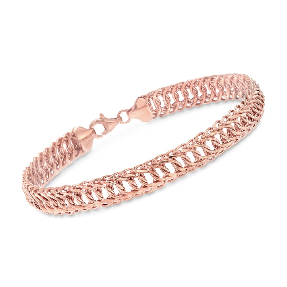 Elegant 18kt Rose Gold Versatile Ring Cum Bracelet - Dual Beauty