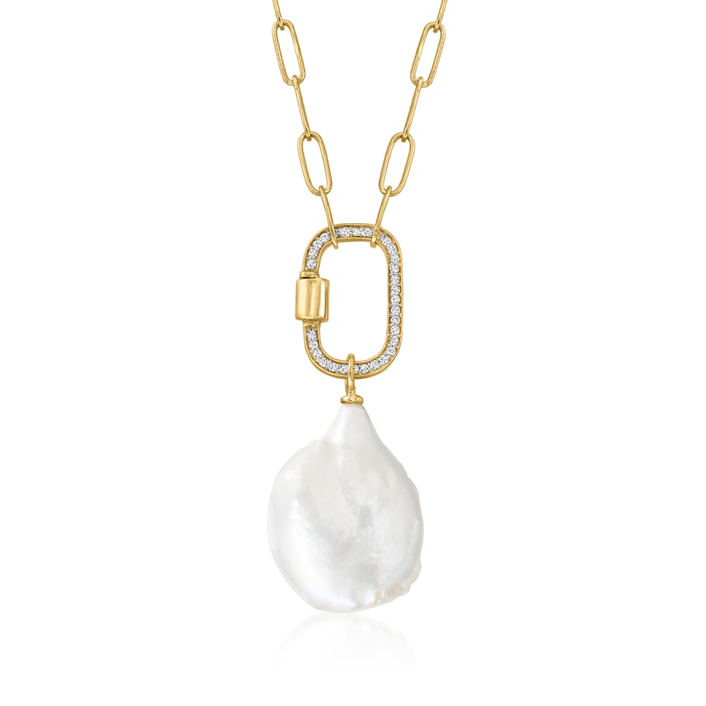 Adornia Imitation Pearl & Paperclip Link Toggle Necklace | Nordstromrack