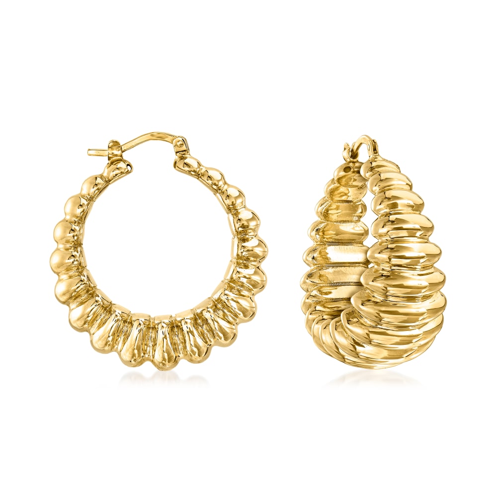 Ross simon gold hoop clearance earrings