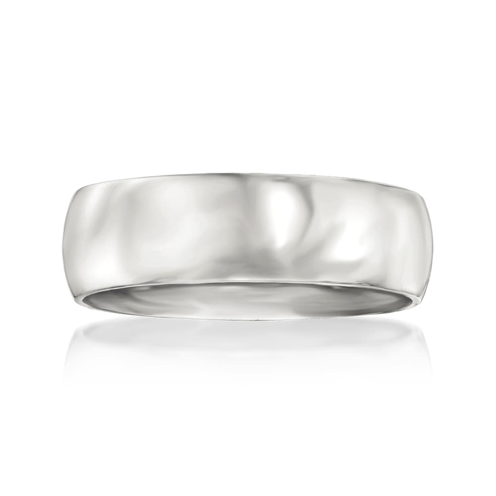 6mm Sterling Silver Comfort-Fit Ring