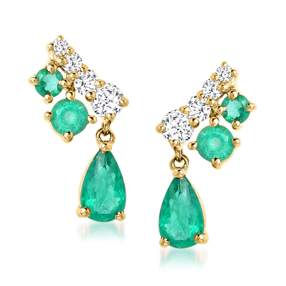 David Yurman Pearl and Pave Drop Earrings in 18K Yellow Gold with Diamonds  – Bailey's Fine Jewelry
