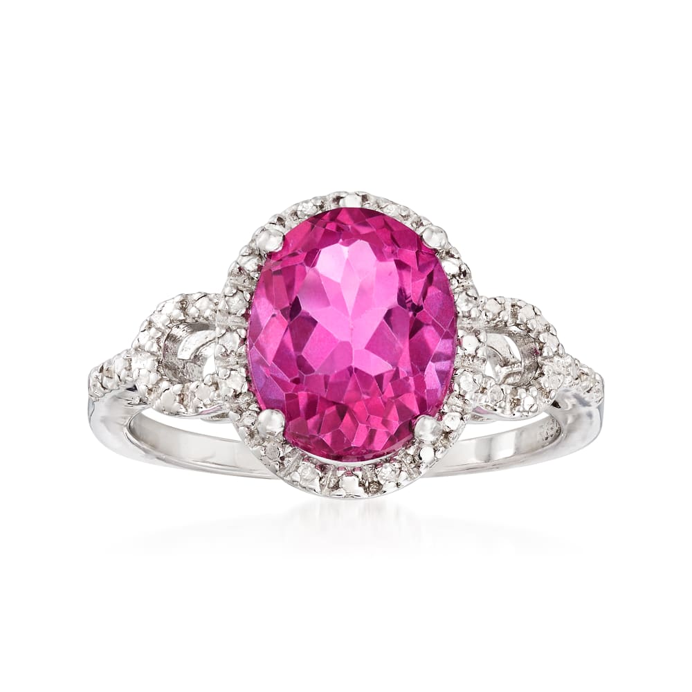 Pink topaz outlet ring sterling silver