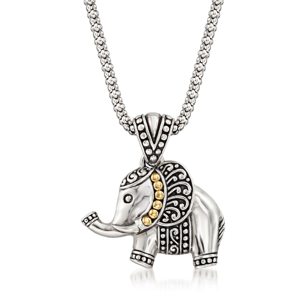 Buy Moon & Back Sterling Silver Elephant Pendant Necklace | Womens necklaces  | Argos
